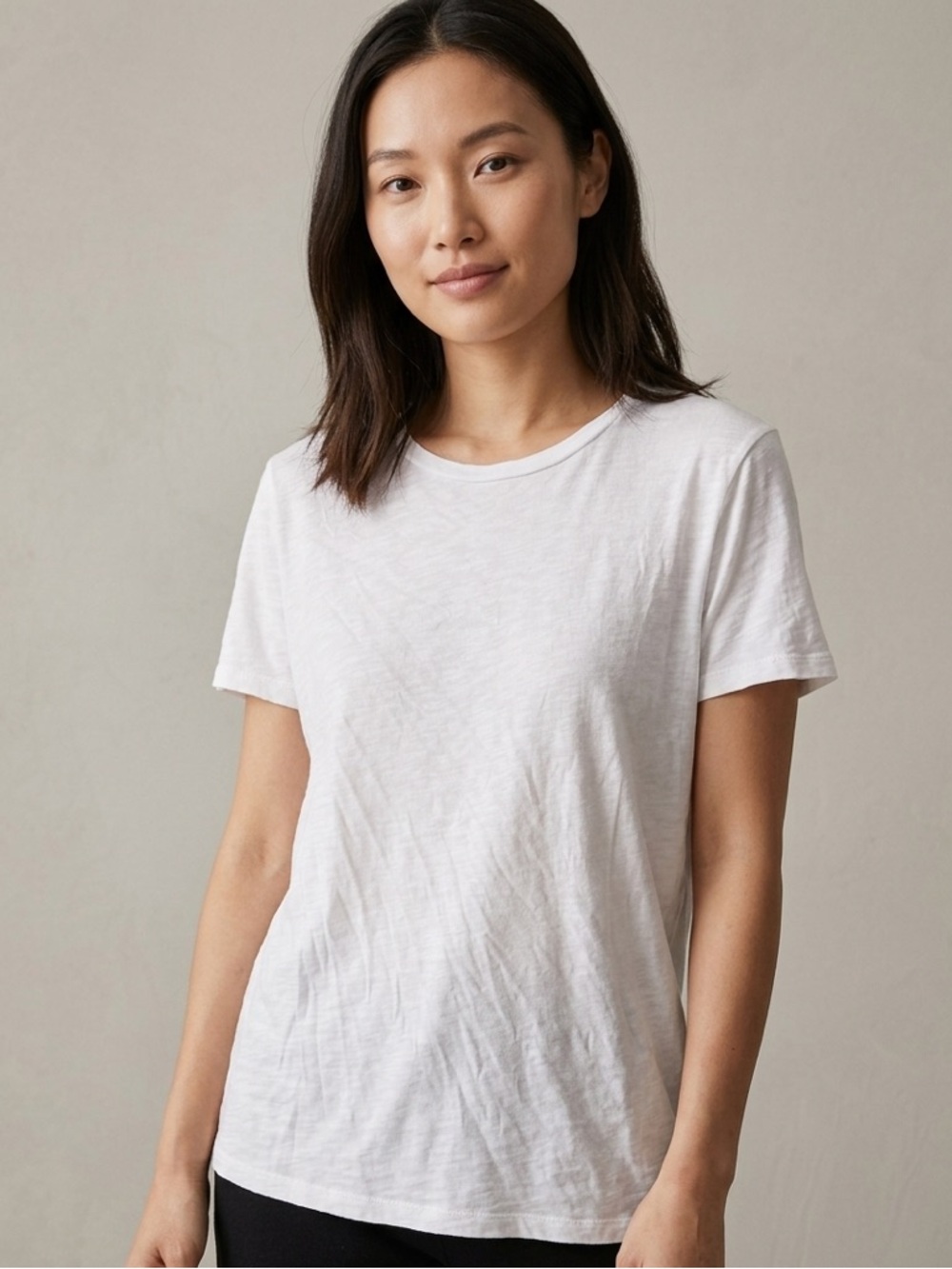 Standard James Perse Sz S White Casual Basic Short Sleeves Cotton Tee Shirt